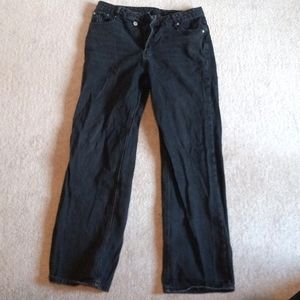 Basic L biaosheng black straight leg jeans